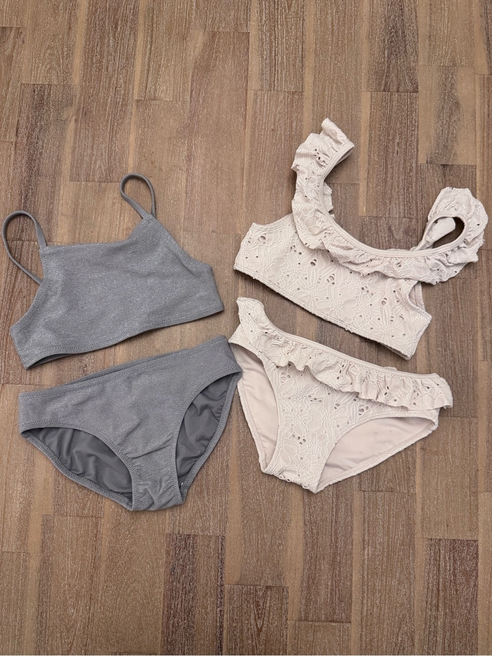 Two Girls Small 2 Piece Bathing Suits Bikini Gap H&M
